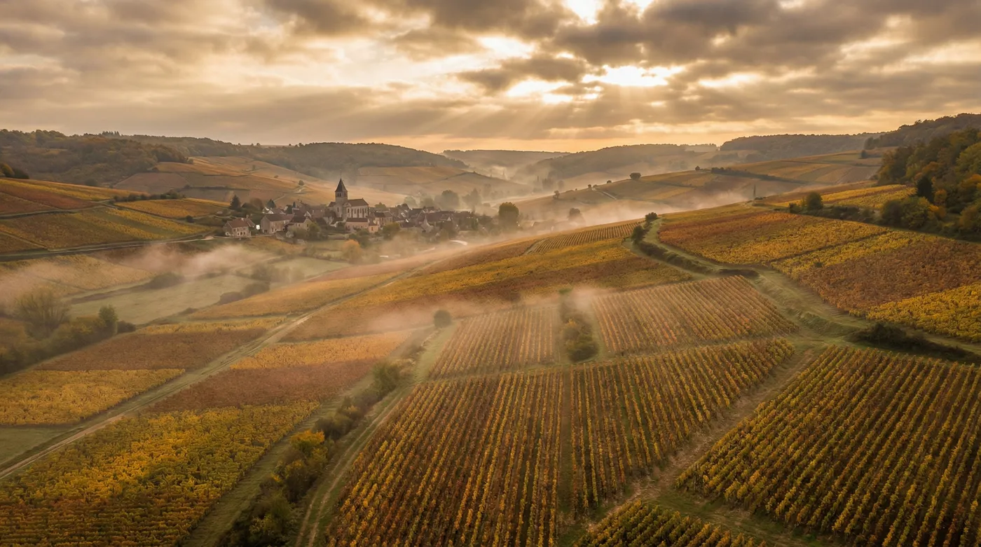 Vignobles de Bourgogne en automne - Formation vins de Bourgogne par La Reine du Vin